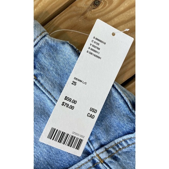 NWT BDG  Denim Shorts Size 25 Women’s Blue Roll Cuff MSRP $59 - Picture 5 of 10